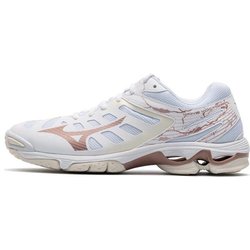Mizuno Wave Voltage Serie Bequeme Tägliche Stoßdämpfung Rutschfest Langlebig Low Top Trainingsschuhe Herren Sneaker Weiß Pink V1GC216036 40.5