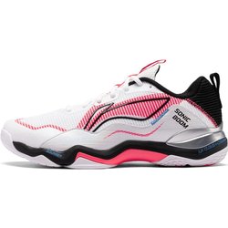 Li Ning Sound Explosion OP Bequeme Vielseitige Strapazierfähige Low-Top Badmintonschuhe Unisex Schuhe Weiß Rosa Schwarz AYZU007-1 43