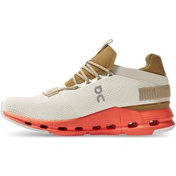 On Cloudnova Allwetter Leicht Bequem Stoßdämpfend Atmungsaktiv Low-Top Laufschuhe Damen Sneaker Perlweiß Orangerot 26.99178 38.5