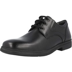 Geox Jungen Federico Schulschuhe aus Leder 1 UK schwarz