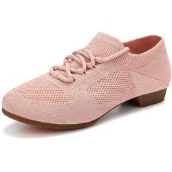 Tanzsportschuh Tanz Damen Unterricht Gestrickte Ballettschuhe Mesh Damen Tanzschuhe Ballsaal Standardschuhe Standardschuhe 41 rosa