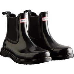 Hunter Damen/Damen Commando Glanz Chelsea Boots 3 UK schwarz