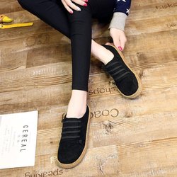 Damen-Slipper, flache Schuhe, lässig, flacher Mund, Schnürung, Damen, Retro, weich 39 schwarz
