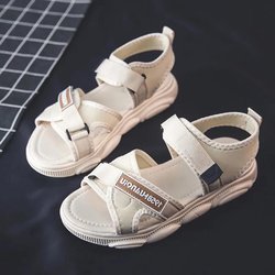 Sportsandalen Damen Weiche Sohle Leichte Koreanische Modesandalen Student Hook & Loop Strandschuhe 35