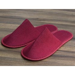 10 Paar Luxuriöse Plüschpantoffeln Damen Herren Reise Hotel Hausschuhe Gastfamilien Haushalte Schuhe Rutschfest Einwegpantoffeln 38-43 (28cm) dunkelrote