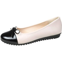 Damen Ballerinas Komfort Ballerina Flache Schuhe Damen Rutschfest Damen Slipper Elegant Schleife Flach Damen Einzelne Schuhe 43 weiß