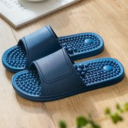 Damen Herren Unisex Massage Hausschuhe Paar Schuhe Indoor Weiche Rutschfeste Hausschuhe Badezimmer Rutschfeste Hausschuhe 42-43 navy blau