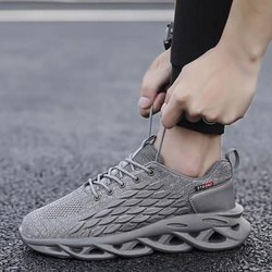 Herren Sneakers Mesh Atmungsaktive Mode Sport Casual Walking Laufschuhe 43 grau
