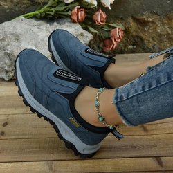 Herbst und Winter Große Größen Damen Dickbesohlte Casual Sports Einzelschuhe 39 blau