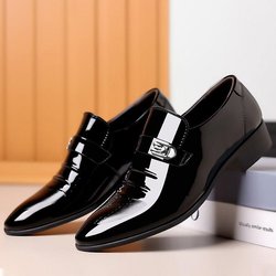 Lederschuhe Herren New Business Formal Casual Frühling und Herbst Atmungsaktive Herren British Korean Version Spitz Bräutigam Hochzeitsschuhe 43