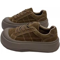 Fashion Shoes for Women 2024 Lace Up Women's Vulcanize Shoes Outdoor Women Sneakers Round Toe Platform Flat with Women's Casual Shoes 40 braun