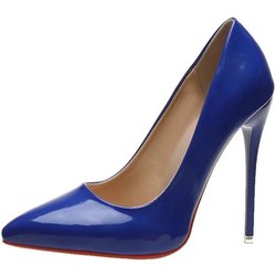 2024 mode High Heels 35-45 Plus Größe Frauen Schuhe 12cm Dünne Stiletto Bankett Hochzeit Schuhe Sexy Spitz kappe Damen Party Schuhe 45 blau