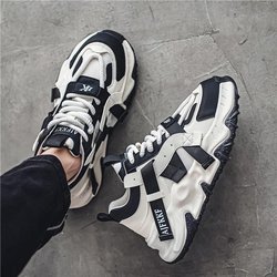 Dicke Sohle Vier Jahreszeiten Sportschuhe Mann Trend Frühling Herren Casual Fashion Bequeme Outdoor Laufschuhe 41 schwarz