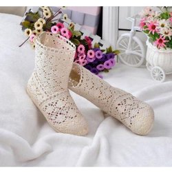 Spitze Hohl Stiefel Schuhe Atmungsaktiv Stricken Linie Mesh Koreanische Hohe Sommer Frauen Stiefel Knie Hohe Damen Schuhe 39 beige
