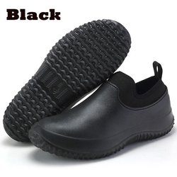 Männer Frauen Küche Schuhe Garten Wasserdicht Sicherheit Slip auf Öl-proof Chef Multifunktionale Restaurant Arbeit Medizinische Schuhe 43 schwarz