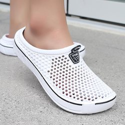 Damen Einfarbig Flache Hausschuhe Slipper Runde Zehenpartie Rutschfest Outdoor Freizeit Schuhe Strandschuhe für Frühling und Sommer 40 weiß