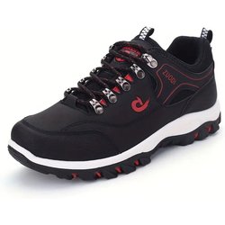 ÜBERGRÖSSE Herren Strapazierfähige Schnür-Wanderschuhe, Bequeme Rutschfeste Weiche Sohle Schuhe für Herren Outdoor-Sneaker 48