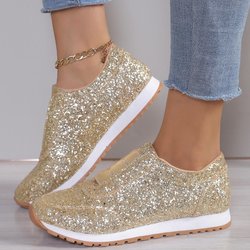 Frühling und Herbst Neue Schuhe für Frauen Luxus Designer Sneakers Outdoor Walking Casual Große Größe 40 gold