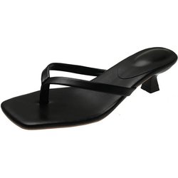 Große Flip-Flops für Damen, neue koreanische Version von Stiletto-Hausschuhen für Damen, coole Hausschuhe in Damengröße 42 42 schwarz