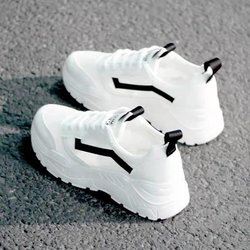 Damenschuhe Sommer weiße Schuhe Netzschuhe Mode atmungsaktive Mesh-Sportschuhe 40 schwarz