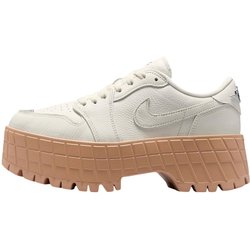 Air Jordan 1 Low Brooklyn Light Madder Root Damen Sneaker Cremeweiß Metallic-Silber HF3184-101 38.5