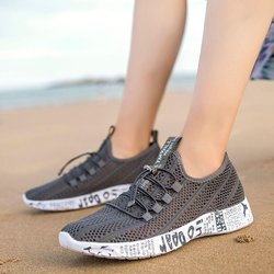 Herren Aquaschuhe Atmungsaktiv Trendy Fashion Strand Schnelltrocknend Wasserschuh Outdoor Angeln Sommerschuhe Wasser Sneakers bequem 46 grau