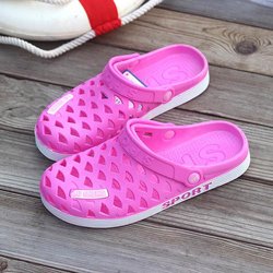 EVA Slides Sommer Herren Damen Höhlenschuhe Strandschuhe Rutschfeste Sandalen mit weicher Unterseite Lässige Paar-Hausschuhe 40 rosa