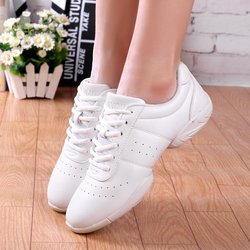 Fitness-Tanzschuhe, Wettkampf-Aerobic-Schuhe, Cheerleading-Trainingsschuhe, Herren und Damen, weiße Wettkampfschuhe 37 weiß