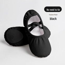 Balletttanzschuhe ohne Schnürsenkel für Kinder – hautfarben, mit weicher Sohle für Mädchen und Jungen, geeignet für das Training im chinesischen Tanz. 40 schwarz