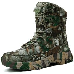 Herrenmode Canvas Kampfstiefel Überweite Camouflage Wandern High Top Taktische Schuhe Rutschfest Wasserdicht Outdoor Trainingsstiefel 39 grün
