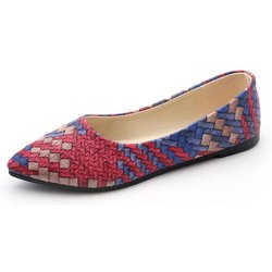 Flache Schuhe Damenschuhe mit spitzer Spitze, flache Schuhe, farblich passende All-Match-Saisonschuhe, flacher Absatz, rutschfeste Freizeitschuhe, leicht und weich 36