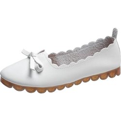 Arbeitsschuhe für Damen, Krankenschwesterschuhe, Einzelschuhe, rutschfest, für Schwangere, weiße Schuhe, wasserdicht, Beanie-Schuhe, Anti-Fußgeruch 40 weiß