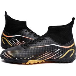 33-46 Herren High-Top Sock Mouth Fußballschuhe TF Broken Nails Jugendsportschuhe Fußballtrainingsschuhe Kinder Fußballschuhe 41 schwarz