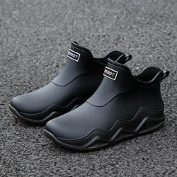 Regenschuhe Herren Damen Anti Rutsch Verschleiß Regen Wasser Waten Angeln Stiefel 42 schwarz