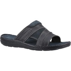 Hush Puppies Herren Archer Leder Pantoletten 7 UK schwarz