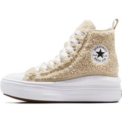 Converse Chuck Taylor All Star Move Platform High GS Sherpa - Beach Stone Kinder-Sneaker Creme Weiß Schwarz A06794C 37