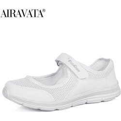 Damen-Sneaker, modisch, Outdoor, Mesh, lässig, atmungsaktiv, leicht, flach, bequem, Slip-on-Schuhe 38 weiß
