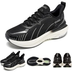 ONEMIX Neue Stil Laufschuhe für Männer Atmungsaktive Mesh Sport Schuhe Stoßdämpfung Walking Turnschuhe für männer 42 schwarz