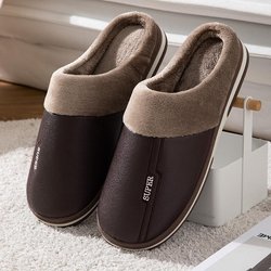 Herren Hausschuhe in Übergröße 48 49 Herbst- und Winterschuhe Warme Herrenschuhe mit dicker Sohle rutschfeste Hausschuhe aus Baumwolle 49-50 For 48-49