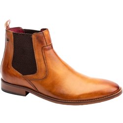 Base London Herren Chelsea Boots aus Leder 6 UK hellbraun