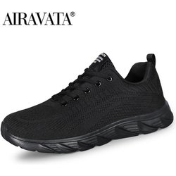 Herrenmode-Freizeitschuhe, atmungsaktive Sport-Laufschuhe, Größe 38–47 44 schwarz