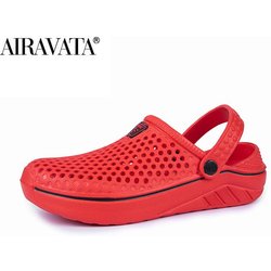 Männer Frauen Hausschuhe Outdoor Sandalen Hausgarten Bequeme Clogs Strandschuhe Wasserschuhe 37 rot