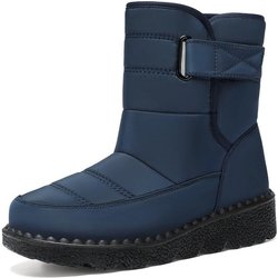 Baumwollstiefel Damenschuhe Verdickte Lange Stiefel Leichte Baumwollschuhe Warme Schneestiefel 39 blau