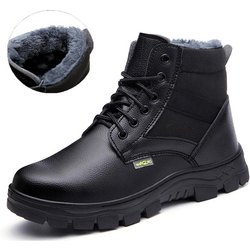 Mode Herren Sicherheitsschuhe Lederstiefel Durchstichsichere Arbeitsschuhe Stahlkappenschuhe Sicherheitsschuhe Industrieschuhe Winterstiefel Unzerstörbar 43