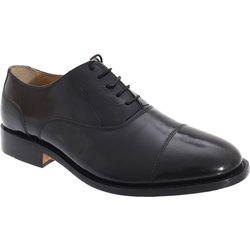 Kensington Classics Herren-Oxford-Schuhe aus argentinischem Premium-Leder mit Kappe 7 UK schwarz