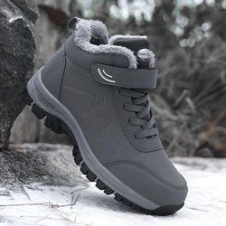 Winter Herren Stiefel für Frauen Pu Leder wasserdichte Turnschuhe Mann Klettern Casual Schuhe Unisex Outdoor Wanderstiefel 41 grau