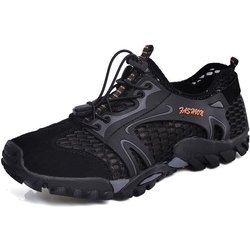 Plus Größe 39-50 Wandern Trekking Turnschuhe Männer Schnell Trocknend Wasser Aqua Schuhe Rutschfeste Atmungsaktive Outdoor Sport Schuhe 42 schwarz