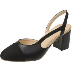 Sommer Damenschuhe Abendschuhe Mittlerer Absatz Quadratische Zehenpartie Modeschuhe Hochzeitsfeier Sandalen Freizeitschuhe Damen 41 schwarz