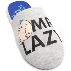 Mr Men Herren Mr Lazy Hausschuhe 9 UK-10 UK grau/schwarz