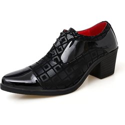 Formelle Schuhe für Herren, High Heels, Business-Kleiderschuhe, Oxfords mit spitzer Spitze, formeller Schuh für Herren, Luxus-Lederschuh für Hochzeitsfeiern 43 schwarz